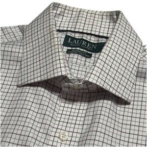 Lauren Ralph Lauren Men Lilac‎ Mint Gingham Check Long Sleeve Shirt 15 1/2 34-35